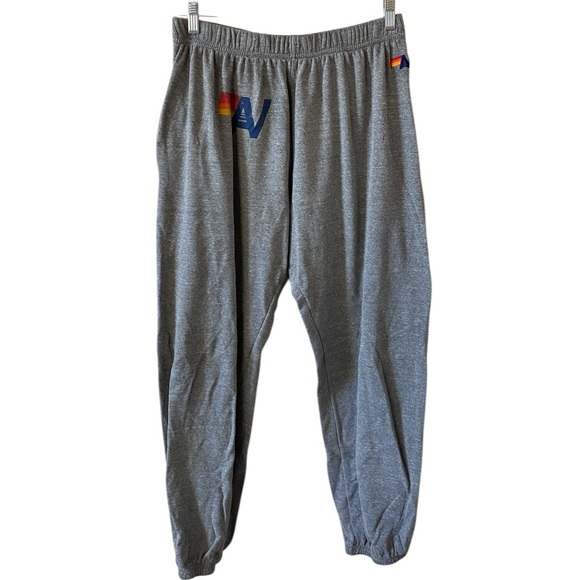 Aviator Nation Gray Heather Logo Sweatpants